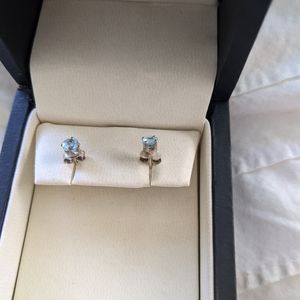 Light blue quartz earrings